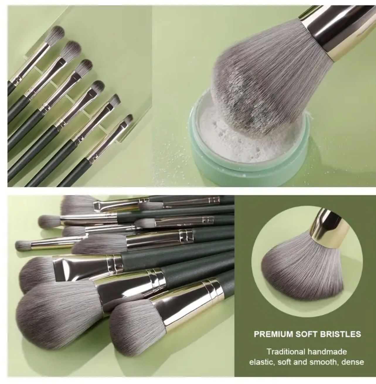 Kit de 14 pincéis de maquiagem
