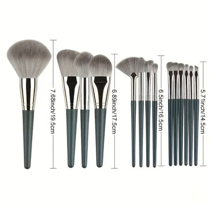 Kit de 14 pincéis de maquiagem